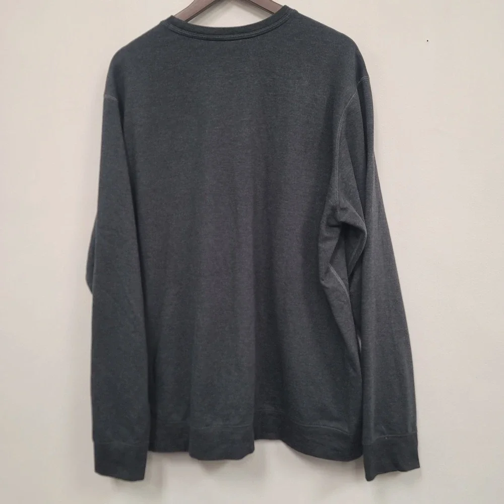 Eddie Bauer Mens Long Sleeve Round Neck Sweatshirt Size XL Tall Gray Pullover‎